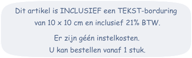 Inclusief borduring
